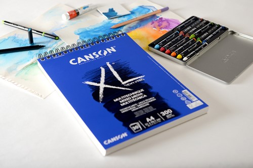 Mixed mediapapier Canson XL Textured Mixed Media 30vel 300gr A4 wit-2