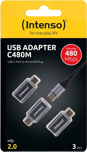 Intenso | Adapter | C480M | USB-C naar USB micro B | 480Mbps | 3 stuks-2