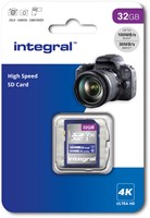 Integral | SDHC | 32 GB | UHS-1 | U3 | V30 | Lezen 100 MB/s  | Schrijven 30 MB/s | High Speed-3