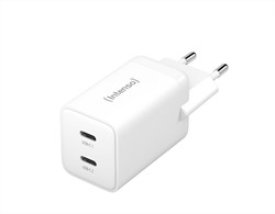 Intenso | Oplader | GaN | 2x USB-C | 2x 20 Watt | Wit