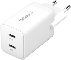 Intenso | Oplader | GaN | 2x USB-C | 2x 20 Watt | Wit