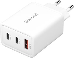 Intenso | Oplader | GaN | 2x USB-C | 1x USB-A | 65 Watt | Wit