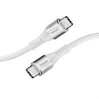 Intenso | Oplaadkabel | Datakabel | USB-C | USB-C | 480 Mbps | Max 60 Watt | 1,5 mtr | Nylon | Wit