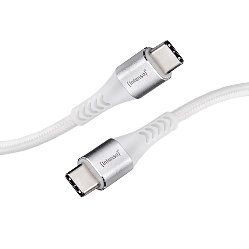 Intenso | Oplaadkabel | Datakabel | USB-C | USB-C | 480 Mbps | Max 60 Watt | 1,5 mtr | Nylon | Wit