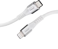 Intenso | Oplaadkabel | Datakabel | USB-C | Lightning | 480 Mbps | Max 60 Watt | 1,5 mtr | Nylon | Wit