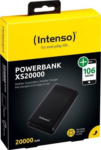 Intenso | Powerbank | 20.000 mAh | USB-C | USB | XS20000 | Zwart-2