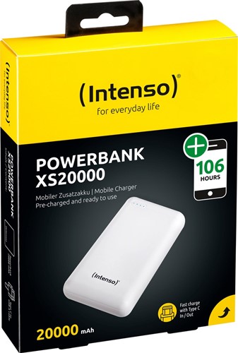 Intenso | Powerbank | 20.000 mAh | USB-C | USB | XS20000 | Wit-2