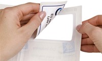 Naambadge etiket Avery L4786-20 80x50mm rood kader 200 etiketten-1