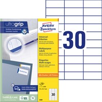 Etiket Avery Zweckform 3489 70x29.7mm wit 3000stuks-2