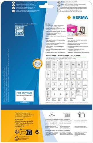 Etiket HERMA 8838 63.5x38.1mm mat wit 525stuks-2