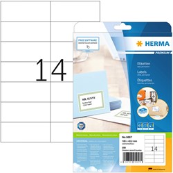 Etiket HERMA 5057 105x42.3mm premium wit 350stuks