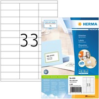Etiket HERMA 4455 70x25.4mm premium wit 3300stuks