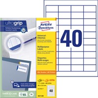 Etiket Avery Zweckform 3657-200 48.5x25.4mm wit 8000stuks-2