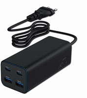 Gembird | Oplader | 2x USB-A | 2x USB-C | Power Delivery | 100 Watt | Zwart
