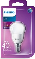 Philips | LED | Kogel | P45 | E14 | 5,5W = 40W | 470lm | 2700K | Opaal | 180° | Niet dimbaar-2