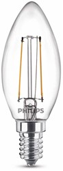 Philips | LED | Kaarslamp | B35 | E14 | 2W = 25W | 250lm | 2700K | Helder | 330° | Niet dimbaar