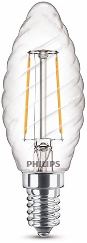 Philips | LED | Kaarslamp | ST35 | E14 | 2W = 25W | 250lm | 2700K | Helder | 180° | Niet dimbaar