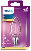 Philips | LED | Kaarslamp | ST35 | E14 | 2W = 25W | 250lm | 2700K | Helder | 180° | Niet dimbaar-2