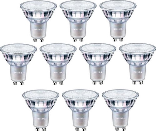 Philips Master Value | LED Spot | PAR16 | GU10 | 4.9W = 50W | 355lm | 2700K | Helder | 36° | Dimbaar | 10-pack