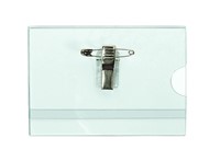 Badge Quantore met clip en speld 60x90mm