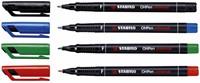 Viltstift STABILO OHpen 842/41 permanent rond fijn blauw-2