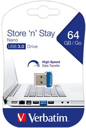 Verbatim | USB Stick | 64 GB | USB 3.2 | Gen 1 | Nano