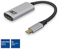 ACT | Docking | Adapter | USB-C | HDMI | 4K | Space Gray