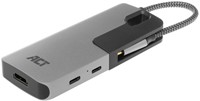 ACT | Docking | Adapter | USB-C | HDMI | 4K | PD Pass Through 60 Watt | 2x USB-A | Kaartlezer SD & MicroSD | Space Gray-2