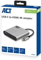 ACT | Docking | Adapter | USB-C | HDMI | 4K | PD Pass Through 60 Watt | 1x USB-A | Space Gray-2