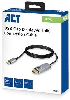 ACT | Kabel | USB-C | Displayport | Space Gray-2