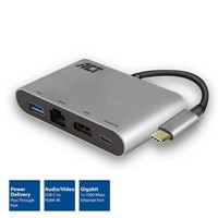 ACT | Docking | Station | USB-C | HDMI | 4K | PD Pass Through 60 Watt | 1x USB-A | LAN | Space Gray
