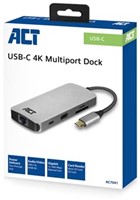 ACT | Docking | Adapter | USB-C | HDMI | 4K | PD Pass Through 60 Watt | 2x USB-A | LAN | Kaartlezer SD & MicroSD | Space Gray-2