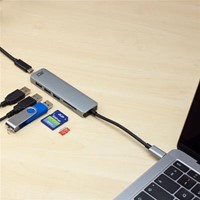 ACT | Docking | Adapter | USB-C | PD Pass Through 100 Watt | 3x USB-A 3.1 | Gen 1 | Kaartlezer SD & MicroSD | Space Gray-2