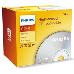 Philips | CD-R | 700 MB | 10 stuks