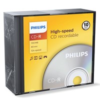 Philips | CD-R | 700 MB | Slimcase | 10 stuks