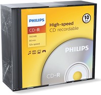 Philips | CD-R | 700 MB | Slimcase | 10 stuks