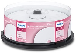 Philips | DVD-R | 4.7 GB | Inkjet Printable | 25 stuks