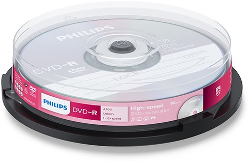 Philips | DVD-R | 4.7 GB | 10 stuks