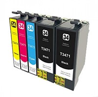 34 XL | 5 Pack | Huismerk | Cartridges voor Epson