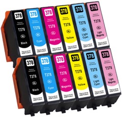 378 XL | 12 Pack | Huismerk | Cartridges voor Epson