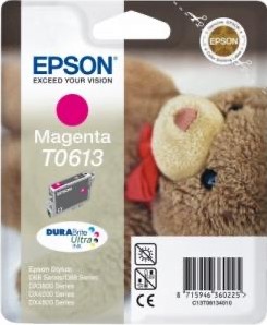 T0613 | 1x Magenta | Origineel | Cartridges voor Epson