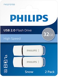 Philips | USB Stick | 32 GB | USB 2.0 | Snow | 2 Stuks