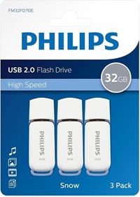 Philips | USB Stick | 32 GB | USB 2.0 | Snow | 3 Stuks