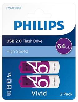 Philips | USB Stick | 64 GB | USB 2.0 | Vivid | 2 Stuks