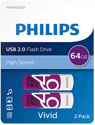 Philips | USB Stick | 64 GB | USB 2.0 | Vivid | 2 Stuks