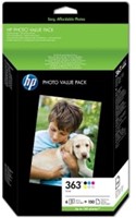363 | 6 Pack + Papier | Origineel | Cartridge voor HP