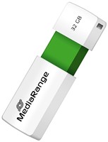 MediaRange | USB stick | 32 GB | USB 2.0 | Slider | Wit - Groen