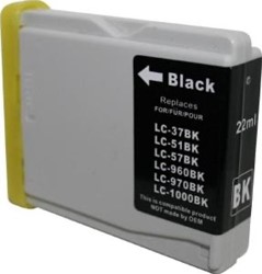 LC-1000 | LC-970 | 1x Zwart | Huismerk | Cartridges voor Brother