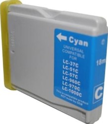 LC-1000 | LC-970 | 1x Cyaan | Huismerk | Cartridges voor Brother