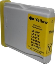 LC-1000 | LC-970 | 1x Geel | Huismerk | Cartridges voor Brother